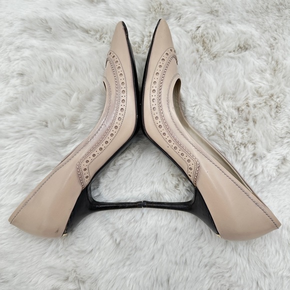 Burberry Leather Nude Pointed Toe Heels 40 US 10 - Picture 9 of 13